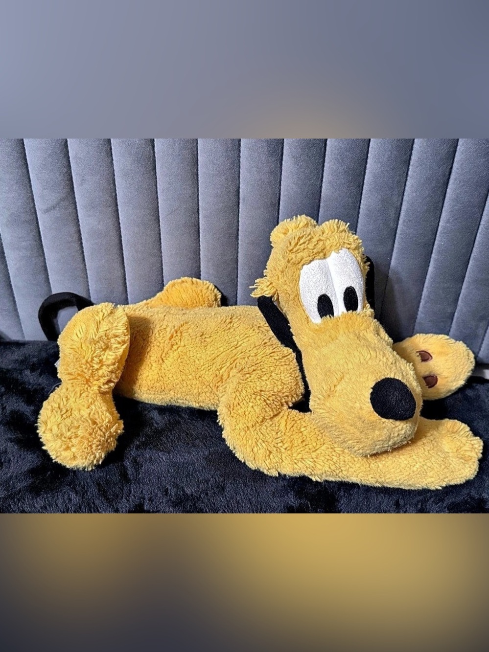 Disney Store Pluto Plush Character Toy Yellow & Brown